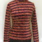 Cache Multi Color Eyelash Fringe Flirty Sweater Top New Sz S/M Stretch $128 NWT