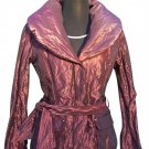 Cache Berry Sheen Metallic Jacket + Belt New Sz XS/S/M/L Puffer Filled Down $238
