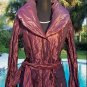 Cache Berry Sheen Metallic Jacket + Belt New Sz XS/S/M/L Puffer Filled Down $238