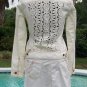 Cache Ivory Crochet Percale Peek A Boo Stretch Skirt Size 10/12 L $128 NWT