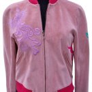 Donald Pliner Suede Leather Bomber Jacket Coat Embroidery New XS/S Lined $1500 Donald Pliner Suede Leather Bomber Jacket Coat Embroidery New XS/S Lined $1500