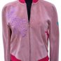 Donald Pliner Suede Leather Bomber Jacket Coat Embroidery New XS/S Lined $1500