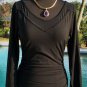 Cache Sheer Neck Ruched Sides & Back Dress Stretch Lined Sz XS/S/M New $168 NWT
