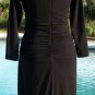 Cache Sheer Neck Ruched Sides & Back Dress Stretch Lined Sz XS/S/M New $168 NWT