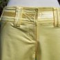 Cache Yellow Self Belt Crop Capri Pant New Size 2/4/6 S Stretch Cotton $88 NWT