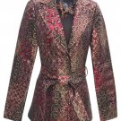 Cache Top Textured Brocade Jacket + Belt Lined New Size 0/2/4 XS/S Metallic $228 Cache Top Textured Brocade Jacket + Belt Lined New Size 0/2/4 XS/S Metallic $228