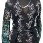 Cache Luxe Sheer Illusion Lace Top Jacket New 0/2/4/6/8 Sequins + Belt $228 NWT