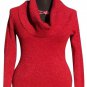 Cache Cranbery Metallic Oversize Collar Top New Super Soft Stretch S/M/L $98 NWT