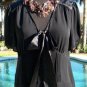 Cache Silk Front Button Self Tie Peek A Boo Sheer Top New Size XS/S/M/L $118 NWT