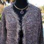 Cache Boucle Tweed Top Jacket Shrug New XS/S/M Metallic Kissed Eyelash $138 NWT