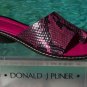 Donald Pliner Couture Python  Leather Shoe New 6.5 Toe Ring Sandal Flat $275 NIB