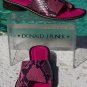 Donald Pliner Couture Python  Leather Shoe New 6.5 Toe Ring Sandal Flat $275 NIB