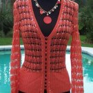 Cache Peek A Knit Sequin Kissed Sweater Top New Cardigan Tussan Silk $118 NWT Cache Peek A Knit Sequin Kissed Sweater Top New Cardigan Tussan Silk $118 NWT