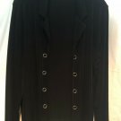 CHICOS Travelers Womens Sweater Shrug BLACK Long Sleeve Grommets Size 1 M 8/10 CHICOS Travelers Womens Sweater Shrug BLACK Long Sleeve Grommets Size 1 M 8/10