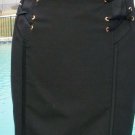 Cache Black Selpato Pencil Skirt New Size 0/2 XS Grommet Lace up Lined $138 NWT