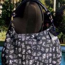 Donald J Pliner Patent Leather Crepe B & W Shoulder Purse Handbag New $425 NWT Donald J Pliner Patent Leather Crepe B & W Shoulder Purse Handbag New $425 NWT