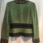 Cache Plaid Embellished Top Jacket New XS/S/M/L Velvet Self-Belt Lined $238 NWT