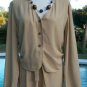 MAX STUDIO Lot 2 Top and Pant Tan Color Event Work Drawstring Waist S/M EUC $325