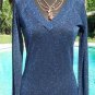 Cache Ruched Plunging V Beaded Encrusted Halter Top New Size M Lined NWT $88