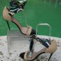 Donald Pliner Couture Tomato Red Suede Gator Leather Shoe New Ankle Wrap $265