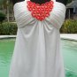 Cache Rib Knit Pearlized Embellished Neck Stretch Top New Size XS/S NWT $88