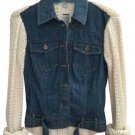 Cache Denim Body Wool Blend Cream Knit Sleeve Top Jacket New + Belt XS/S/M $188 Cache Denim Body Wool Blend Cream Knit Sleeve Top Jacket New + Belt XS/S/M $188