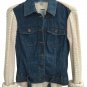 Cache Denim Body Wool Blend Cream Knit Sleeve Top Jacket New + Belt XS/S/M $188