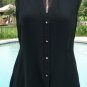 Cache Stretch Peek A Boo Knit Top New M/L Chain Trim Peek Split Sleeve NWT $98