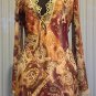Cache Silk Shimmer Lined Embellished Peasant Boho Lace Up Top New XS/S $138 NWT