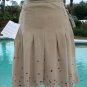 Donald Pliner Couture Champagne Suede Gator Leather Shoe New Ankle Wrap $265 NIB