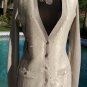 Donald Pliner Couture Champagne Suede Gator Leather Shoe New Ankle Wrap $265 NIB