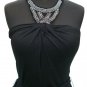 Cache Stretch Halter Dress Top New Ruched Embellished Hi Low Size XS/S/M/L $168