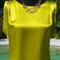 Cache Peek A Boo Cut Out Back Ruched Shoulder Silk Top New Sz XS/S/M/L NWT $98
