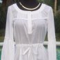 Cache Peasant Tunic Boho Self Belt Top New Size XS/S/M Ruched Cotton $118 NWT