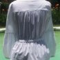 Cache Peasant Tunic Boho Self Belt Top New Size XS/S/M Ruched Cotton $118 NWT