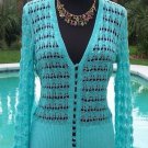 Cache Peek A Knit Sequin Kissed Sweater Top New Cardigan Tussan Silk NWT $118 Cache Peek A Knit Sequin Kissed Sweater Top New Cardigan Tussan Silk NWT $118
