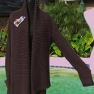 Cache Luxe Shawl Collar Jacket Rib Knit Top New XS/S/M/L/XL Sweater Stretch $138