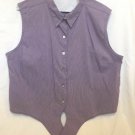 Chico's Sz 3 XL Monterey Island Front Button Tie Top New NWT Cotton Nylon Spandx Chico's Sz 3 XL Monterey Island Front Button Tie Top New NWT Cotton Nylon Spandx