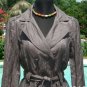 Cache Trench Coat + Belt Crinkle Twill Jacket New XS/S Latte Metallic Color $198