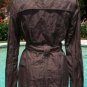 Cache Trench Coat + Belt Crinkle Twill Jacket New XS/S Latte Metallic Color $198