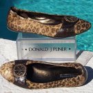 Donald Pliner Couture Gator Leather Rhinestone Peace Flat Shoe Haircalf $375 NIB
