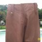 Cache Lined Butter Soft Lamb Leather Crop Pant New Size 4/6/8 S/M $238 NWT Brown