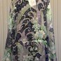 Cache Embellished Peasant Boho Top S/M Sheer Illusion Drawstring Waist $128 NWT