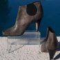 Donald Pliner Leather Lead Gray Boot Shoe Pump New Stretch Elastic NIB $395