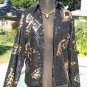 CHICO'S Chicos 0 Sequin Encrusted Lined Jacket Top XS/S Black and Gold $198 NWT