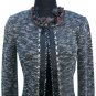 Cache Lined Front Hook Eye Closure Top New XS/S pLeather Trim Jacket $168 NWT
