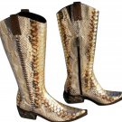 Donald Pliner Western Couture Metallic Leather Boot Shoe NIB GAIL 5 5.5 6 $1500 Donald Pliner Western Couture Metallic Leather Boot Shoe NIB GAIL 5 5.5 6 $1500