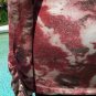 Cache Ruched Dip Dye Tie Dye Metallic Button Plunging V Top New Size S/M $98 NWT