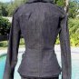 Cache Black Denim Top Jacket New Size 0/2/4/6 Eyelash Trim Stretch $168 NWT