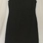 Cache Day Dress Lined Stretch Sz 12 Dark Gray pLeather Trim Jersey Knit EUC